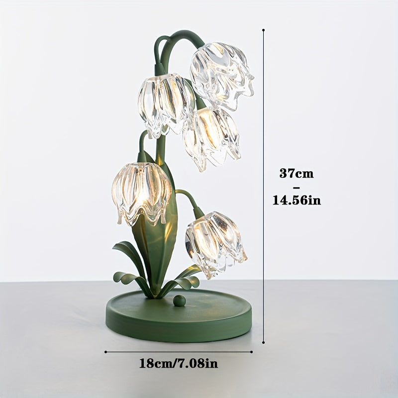 BellBloom - Elegante Candeeiro de Mesa com LED Bellflower
