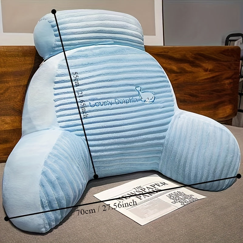 Cojín de borde de cama de felpa con soporte lumbar - Suave soporte lumbar para cama y sofá, cuatro estaciones