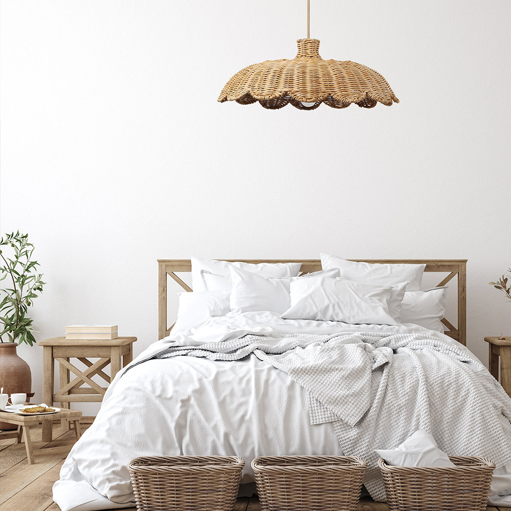 Boho Creative Decor Rattan Woven Hanging Lamp