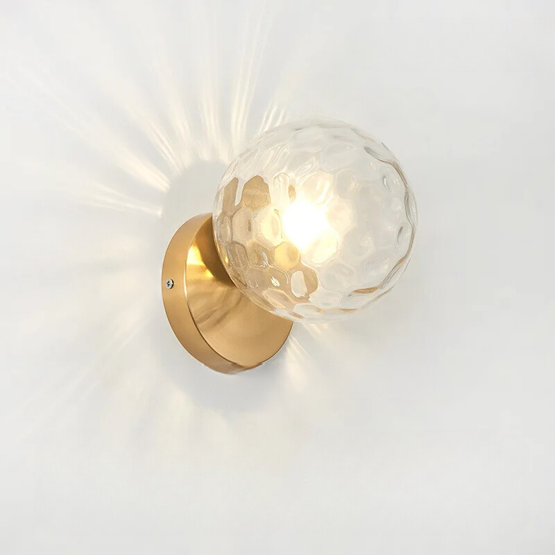 GoldLicht - Modern Golden Wall Lamp with Glass Globe