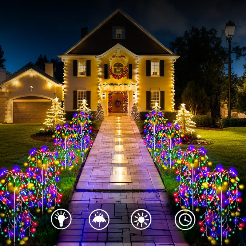 LumiGlow - Festive Solar-Powered Lighting for Garden and Events