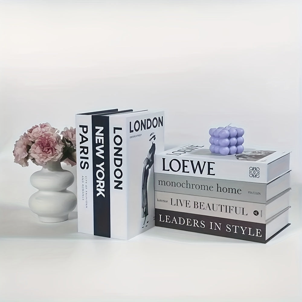 Klassieke Stijl Decoratieve Boekensteun Set van 7 - Faux Boeken voor Tafeldecoratie en Plank