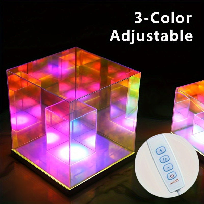 LumiLuxe - Traditional LED Table Lamp, 3-Color Adjustable, USB-Powered