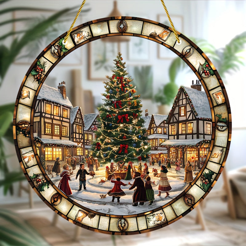 XmasZonvanger - 20cm Acrylic Christmas Wall Decoration for Home & Office