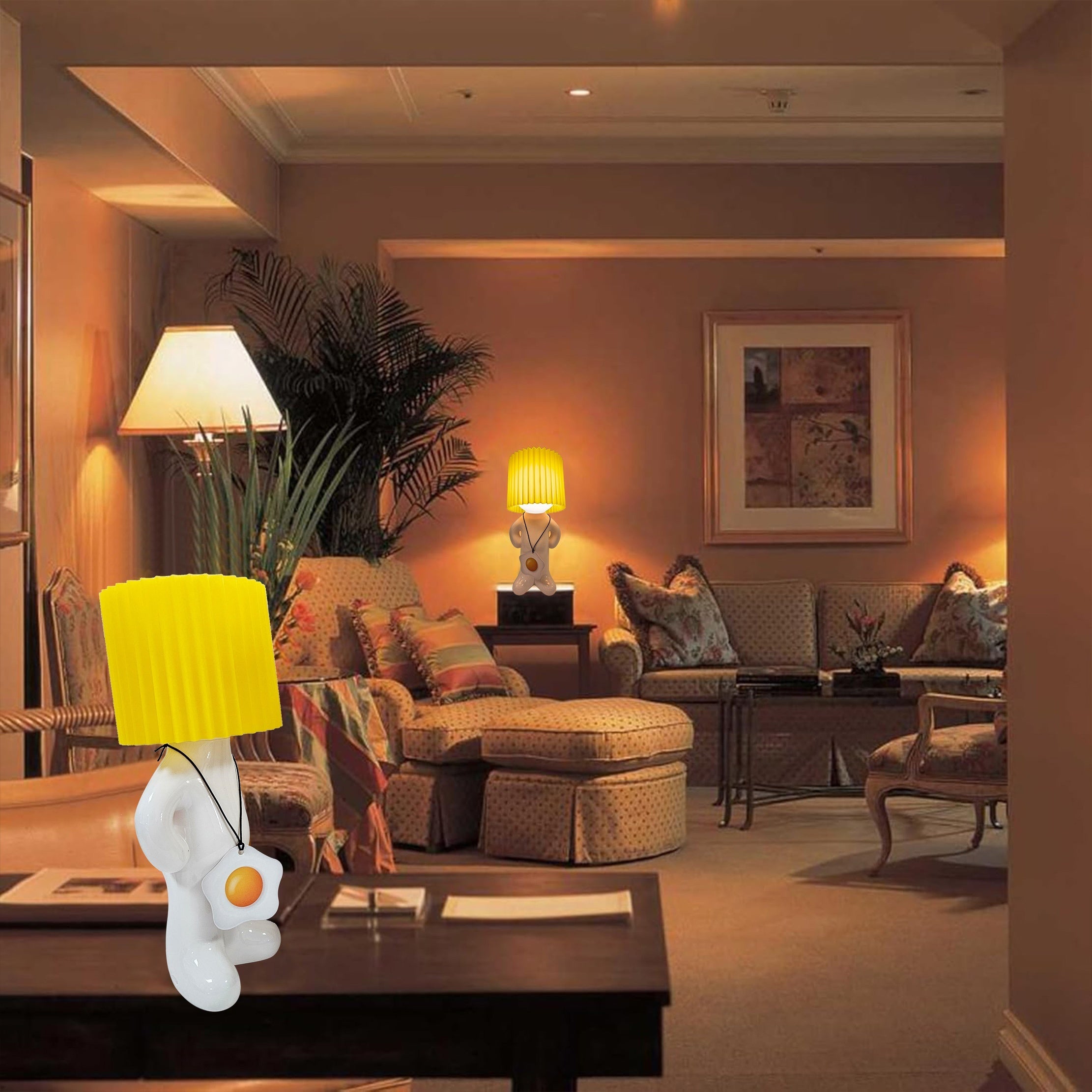 GlowCraft - Candeeiro de Mesa Regulável em Acrílico com Iluminação LED e Controlo por Botão Pressão