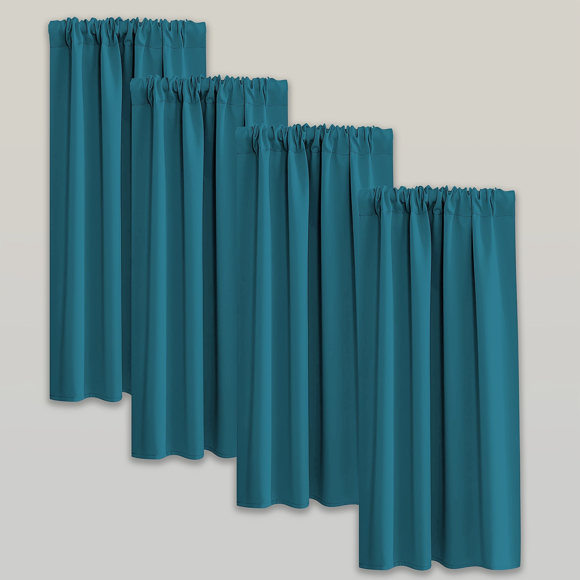 Blackout Curtains - Modern Blackout Curtain Set of 4 Pieces