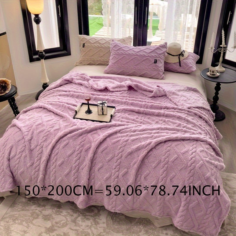 1 Pezzo Coperta in Taffetà a Strato Singolo - Leggera Coperta Multifunzionale, Plaid Caldo per Camera da Letto e Soggiorno, Beige, Coperta per Tutte le Stagioni