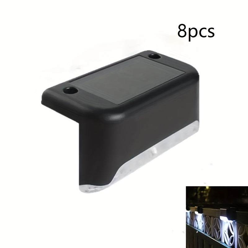 SolarEdge - Lampade da terrazza LED impermeabili, illuminazione per scale a pannello solare