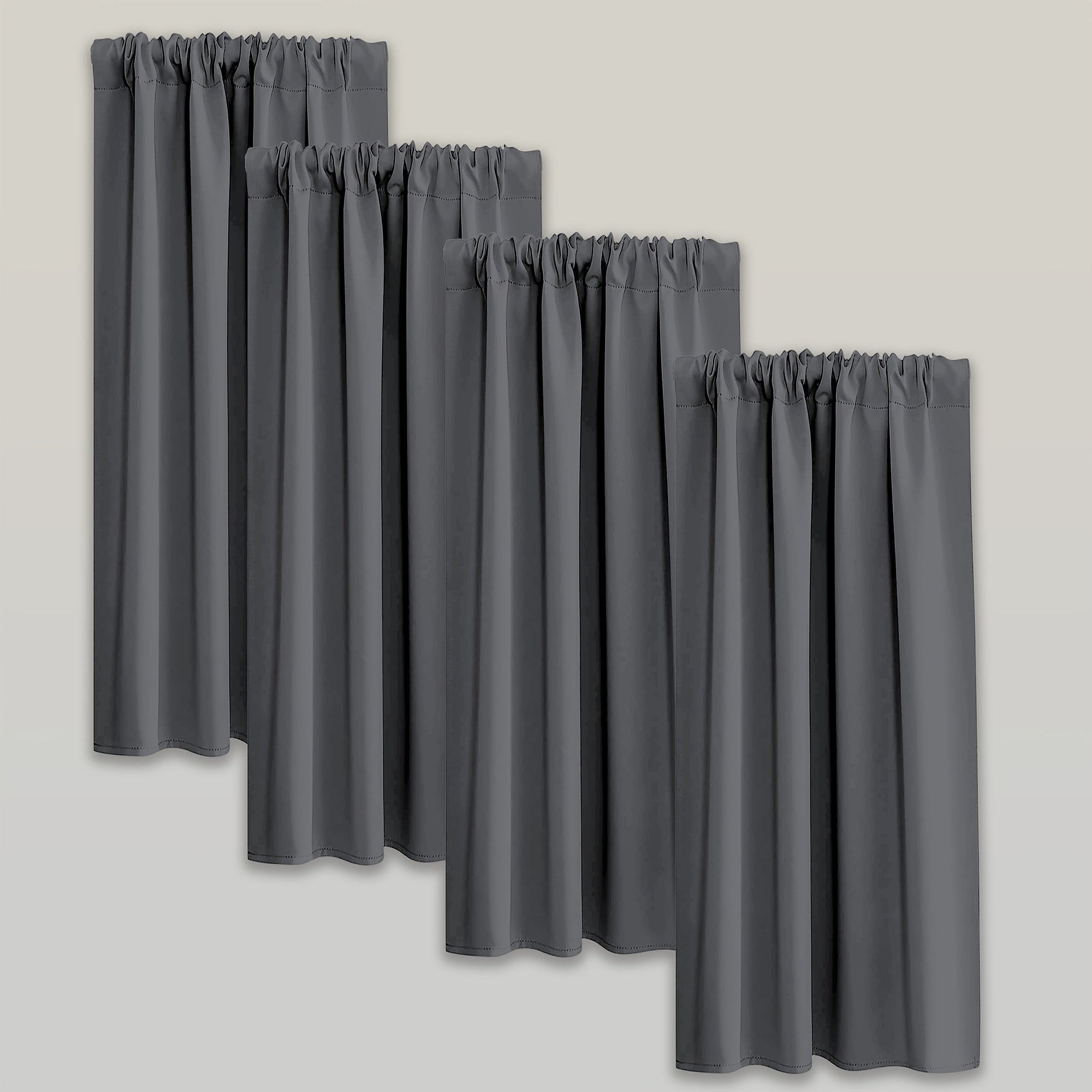 Blackout Curtains - Modern Blackout Curtain Set of 4 Pieces