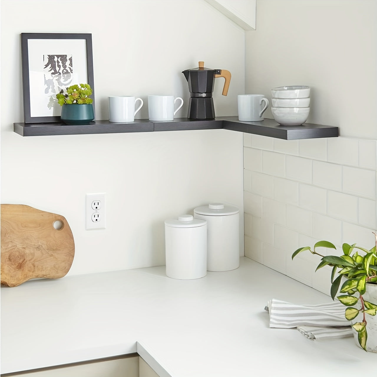 VintageShelf - Set of 3 Floating Wooden Shelves - Rustic Storage Racks