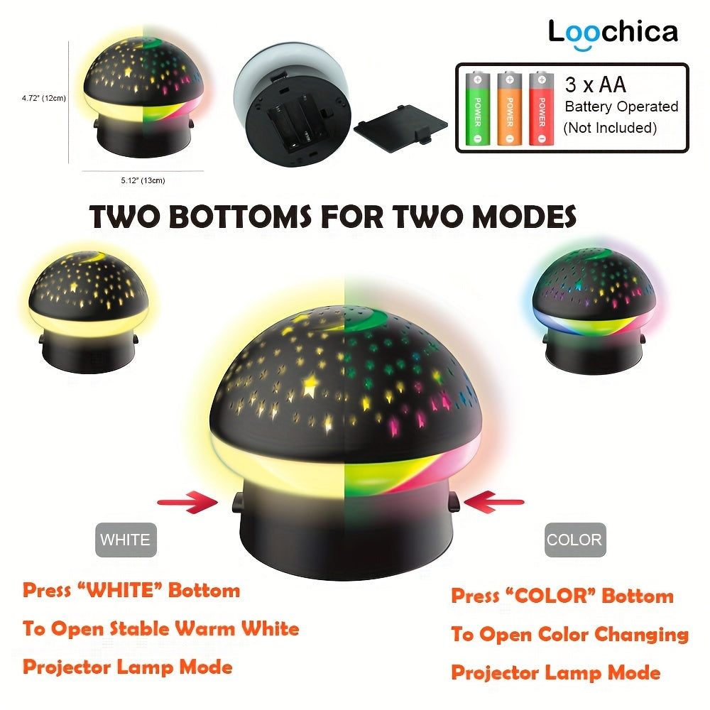 StarryGlow - Night Light with Mushroom Projector