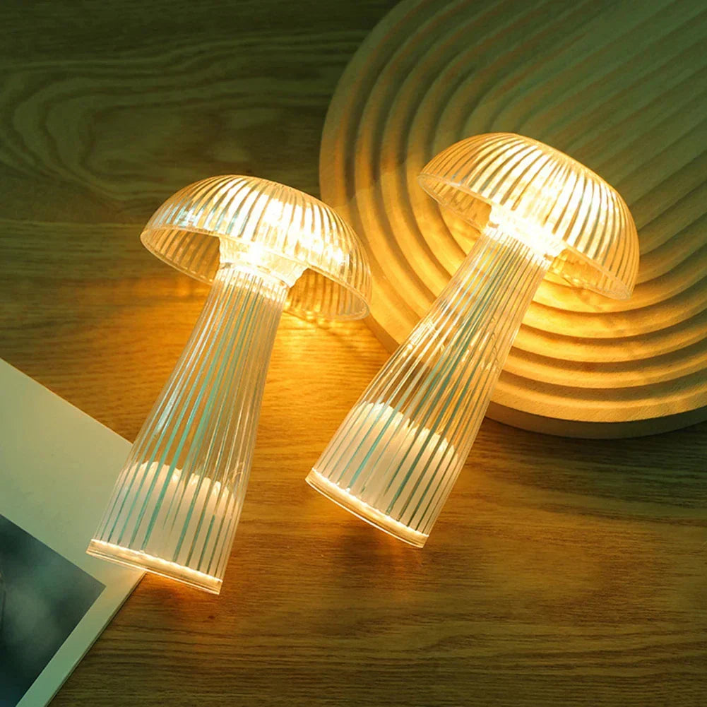 LumiShroom – Lámpara nocturna de seta LED inalámbrica, lámpara de mesa decorativa