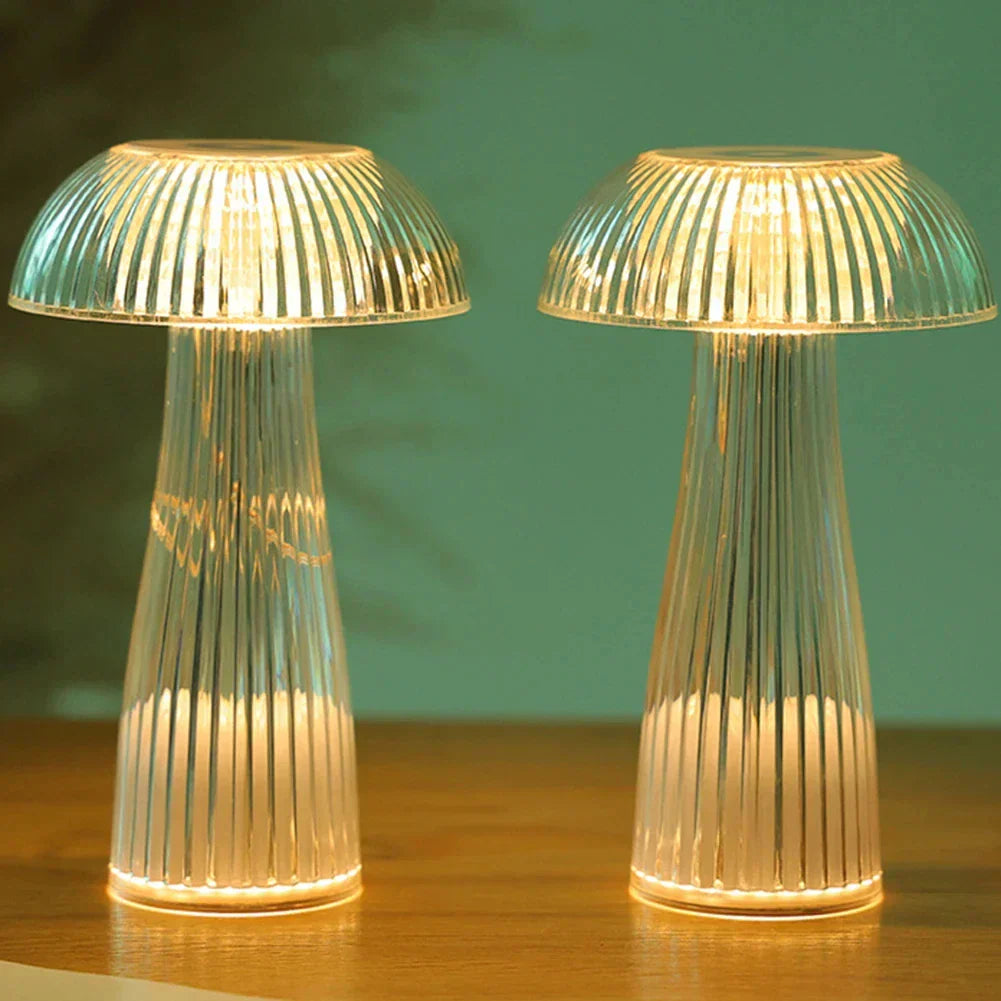 LumiShroom – Lámpara nocturna de seta LED inalámbrica, lámpara de mesa decorativa