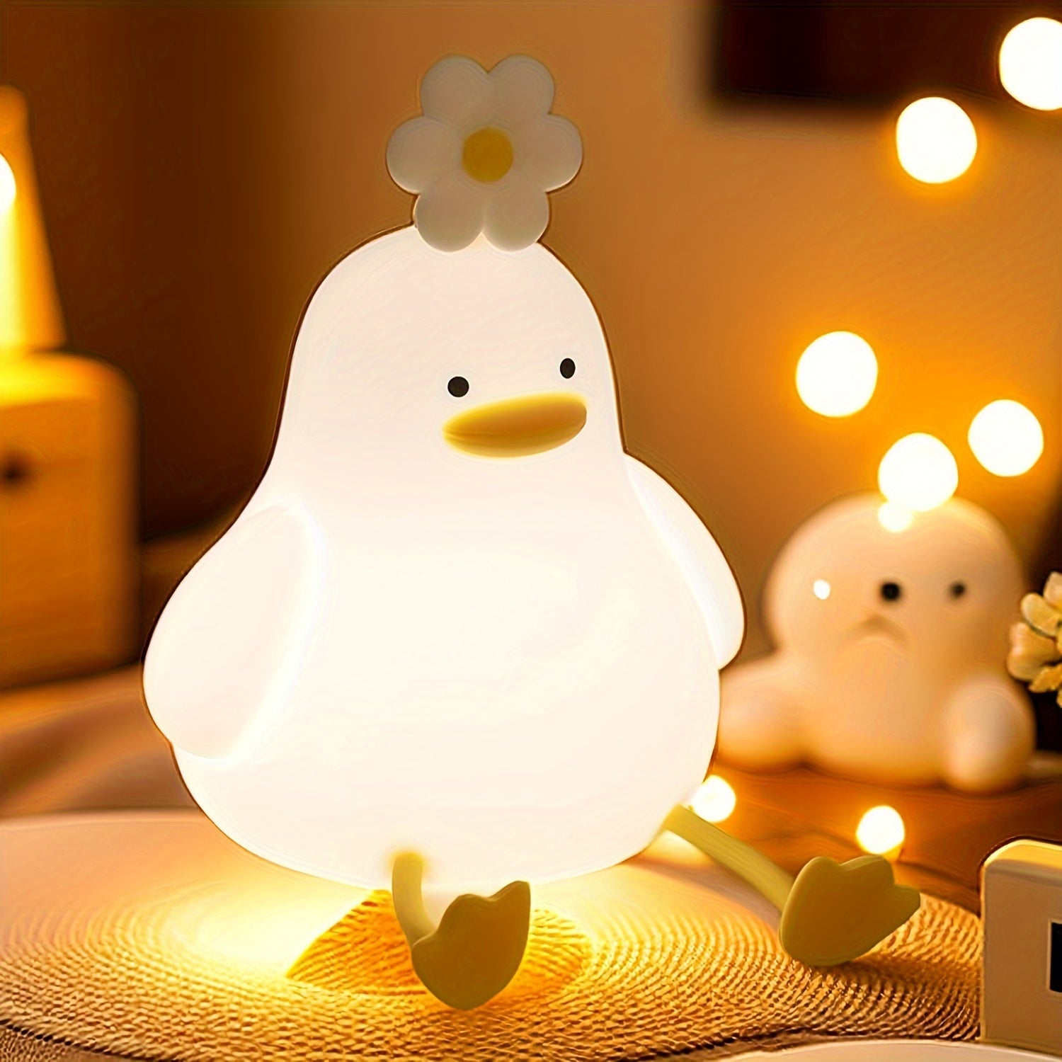 BloomDuck - Silicone Dimmable Night Light with Flip Control
