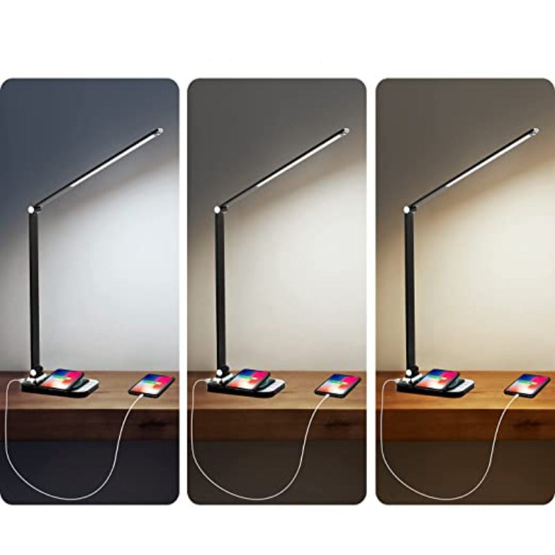 Lampada da scrivania LED - Con porta di ricarica USB e funzione dimmerabile - Perfetta per ufficio e studio