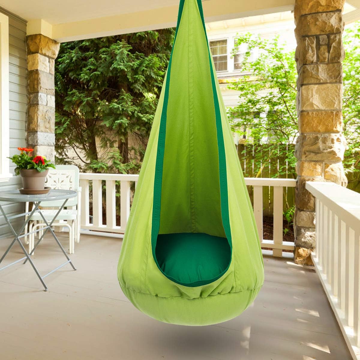 Cadeira Suspensa Sensorial para Crianças Interior Pufe Baloiço