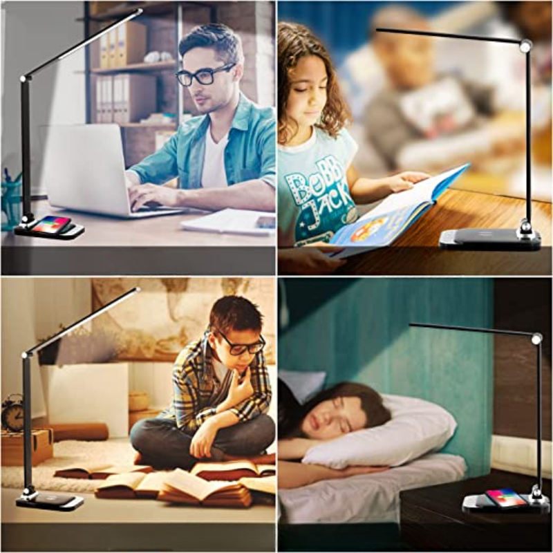 Lampada da scrivania LED - Con porta di ricarica USB e funzione dimmerabile - Perfetta per ufficio e studio