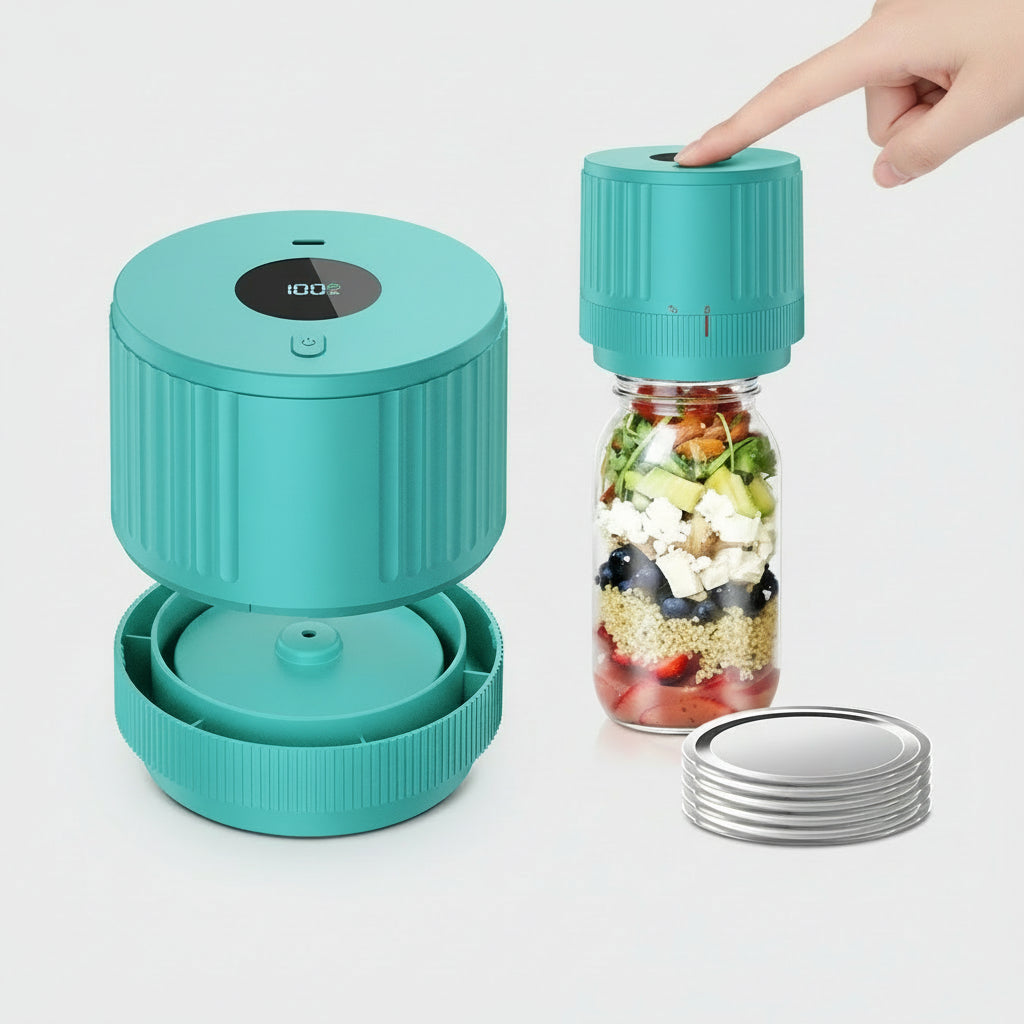 Electric Vacuum Sealer Mason Jars Wireless Food Storage