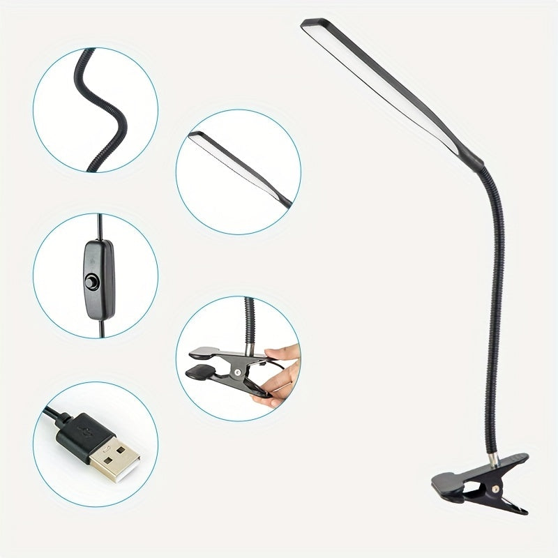 FlexiGlow - LED Desk Lamp with Gooseneck and Clamp