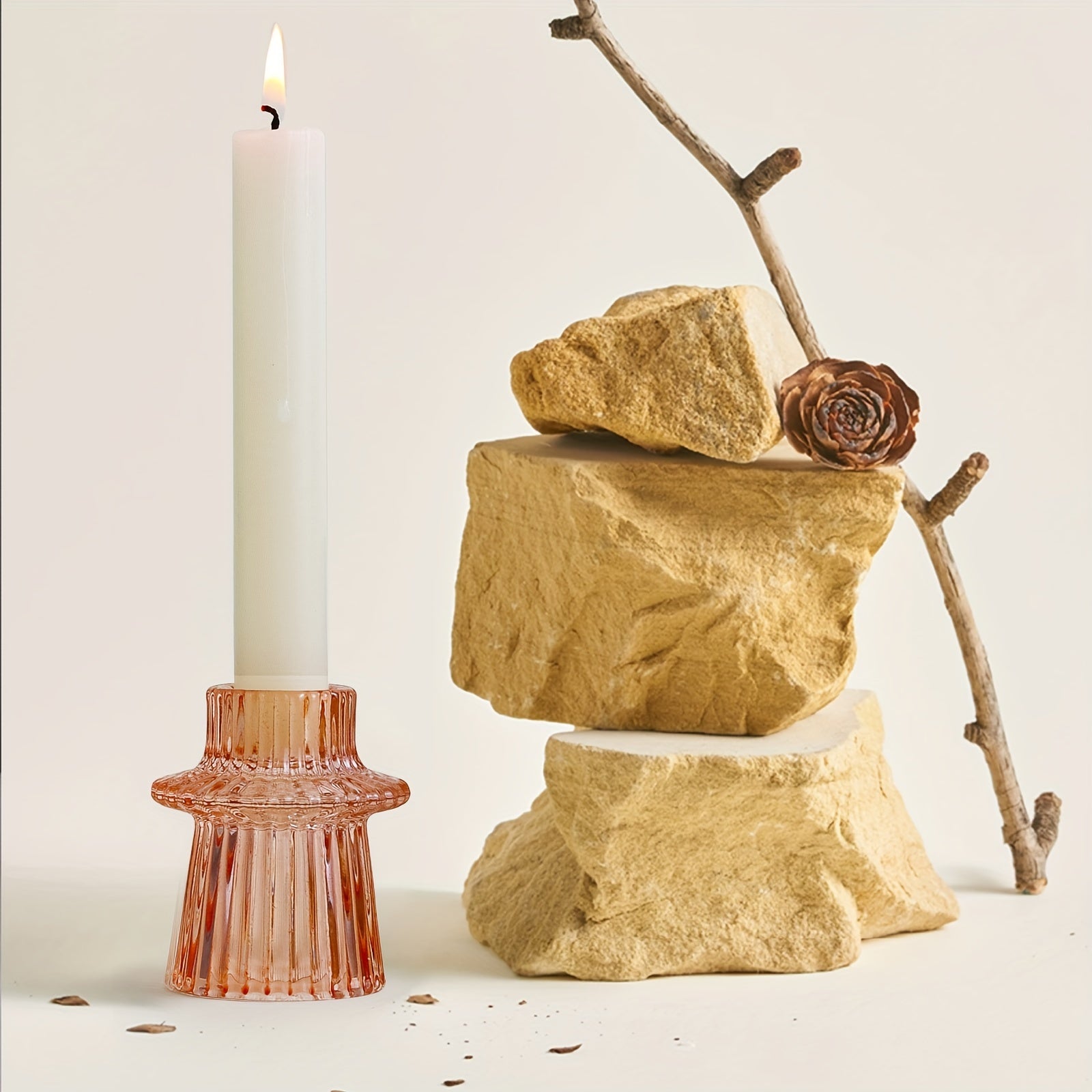 Portacandele in Vetro 3/6 Pezzi - Perfetto per Decorazioni da Tavolo e Matrimoni