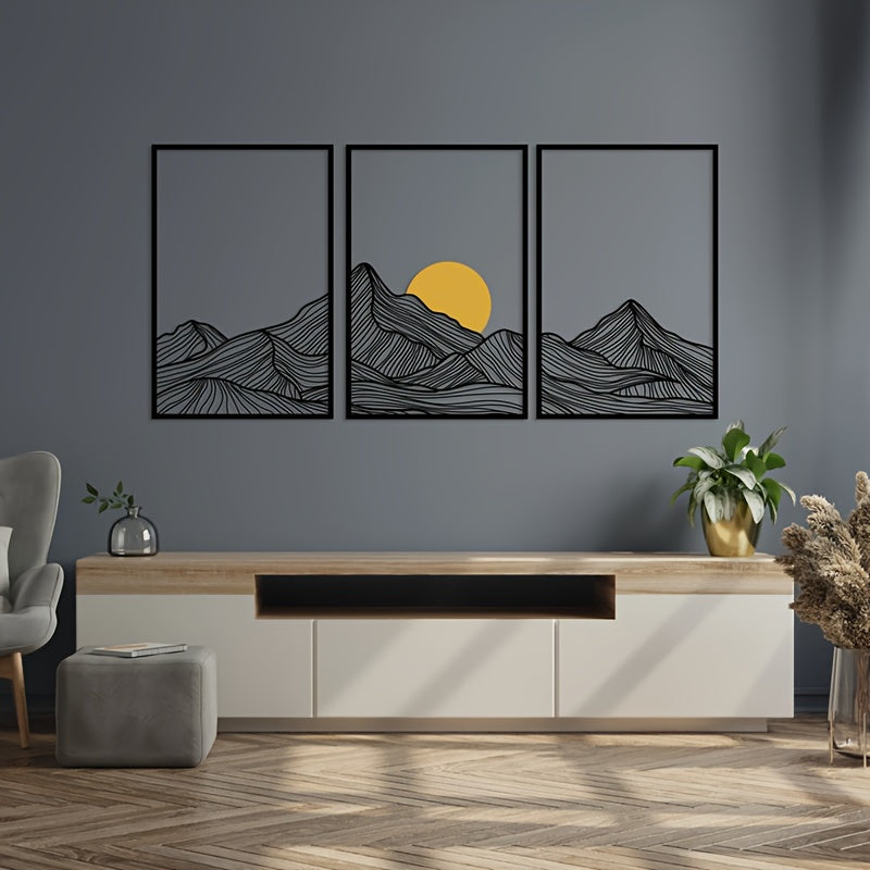 NatureSet - 3-piece Metal Wall Art