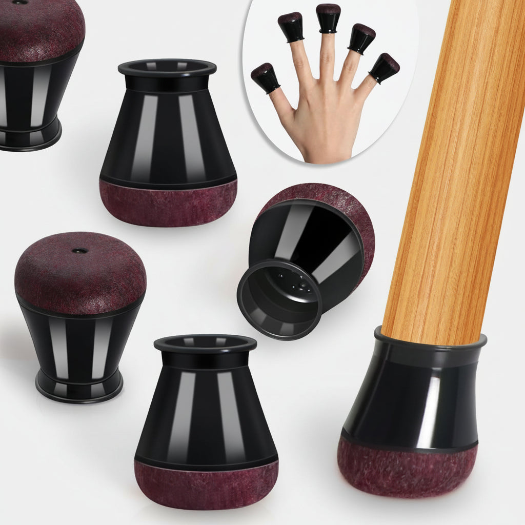 Felt Gliders Chair Leg Protectors Square Silicone Felt