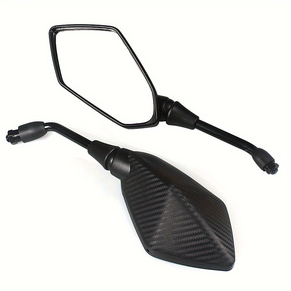 2pcs Universal 10mm Motorcycle Rearview Mirrors – Safety Mirrors for ATV, UTV, Scooter Accessories