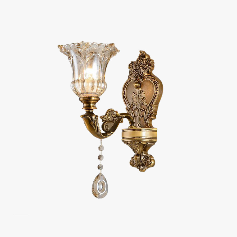 Wandlamp Vintage Goud Glas LED Dubbele Klassieke Binnenlamp