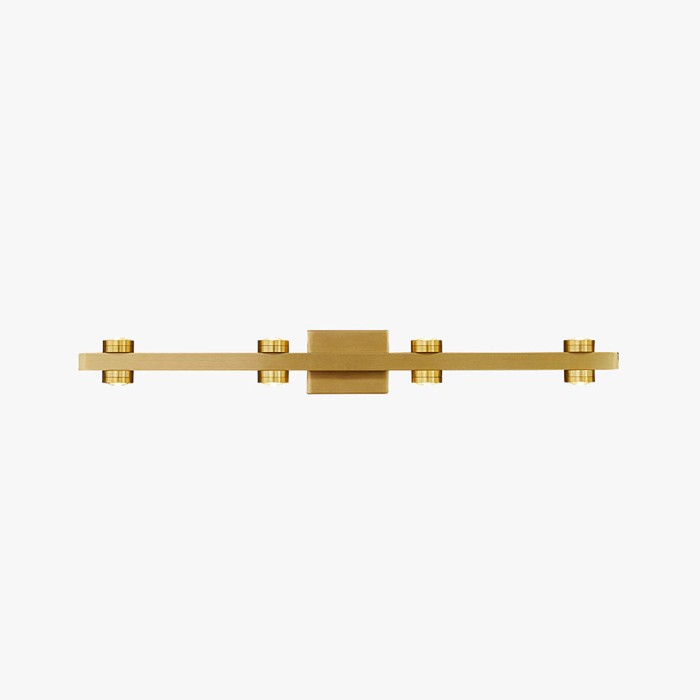 Freja - Lampada da parete LED moderna, nero/oro, bagno, metallo
