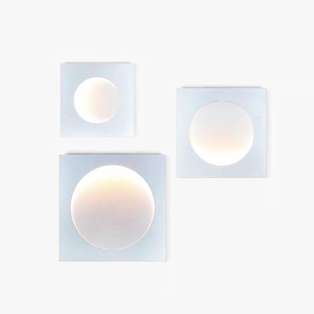 Elif - Lampada da parete LED moderna quadrata Luna interna, bianca, metallo