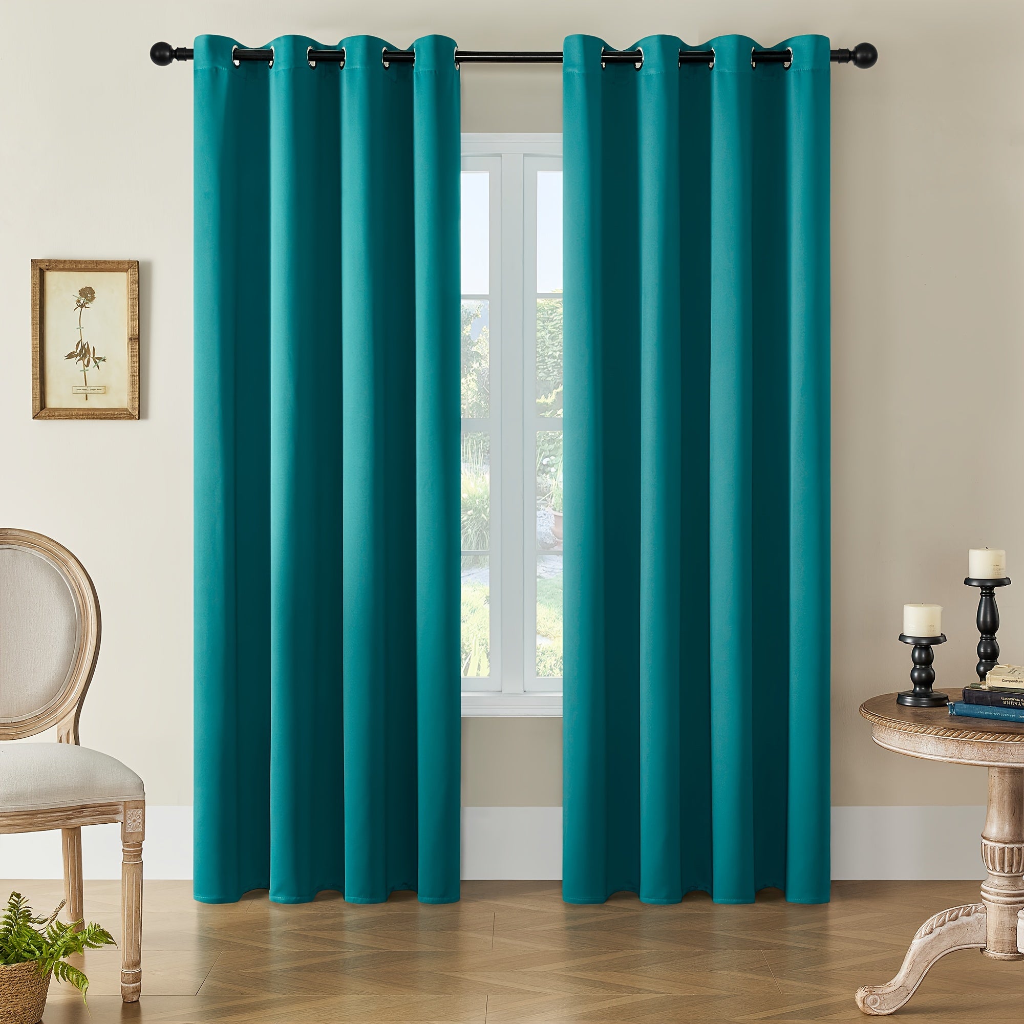 Verduisterende Gordijnen - 2 Stuks Moderne Polyester Gordijnen met Thermische Isolatie en Oogjes