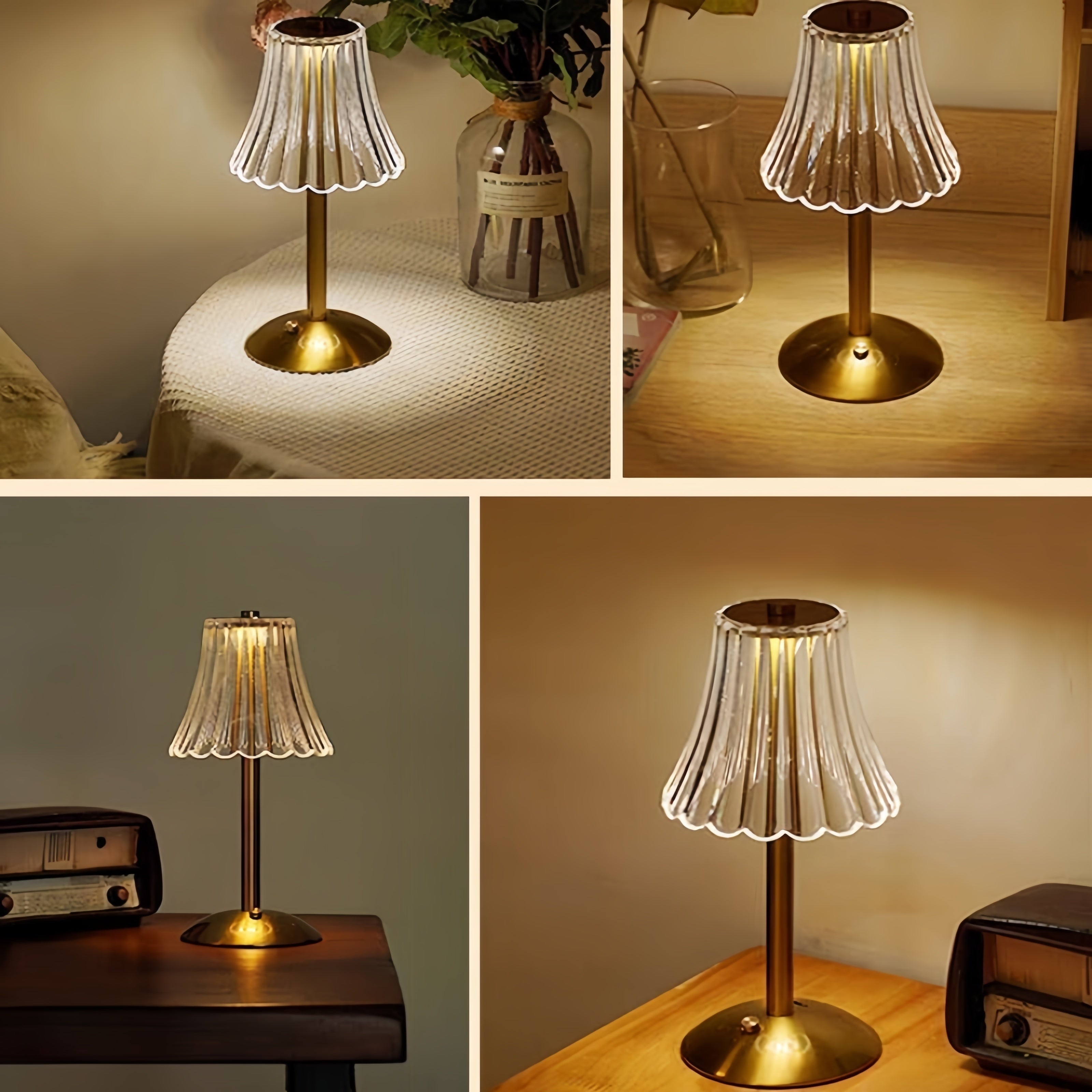 LumiGlow - Lampada da tavolo LED ricaricabile USB con controllo touch