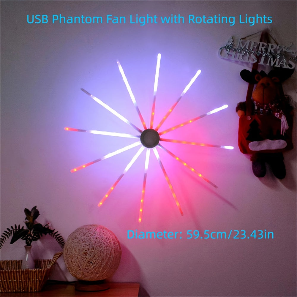 FairySpin - USB Rotating Fan Lamp with Magical Colors