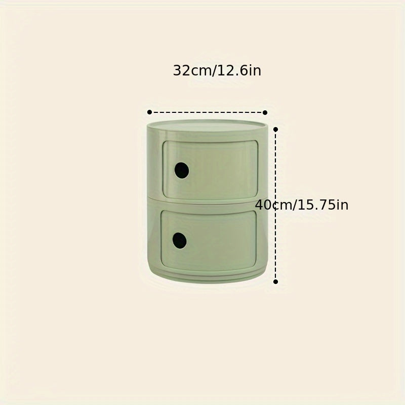 Mesa de Cabeceira Redonda – Móvel de Arrumação Branco