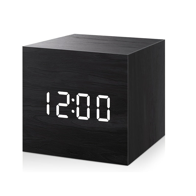 WoodTime - Wooden Alarm Clock with LED Display