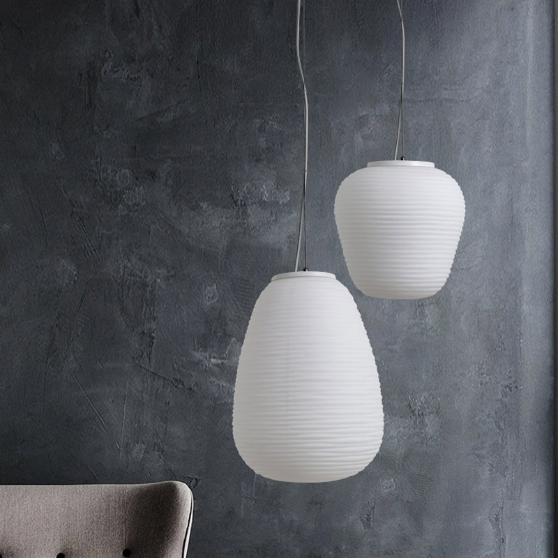 Lampada a sospensione per soffitto - Lampada moderna in vetro rigato