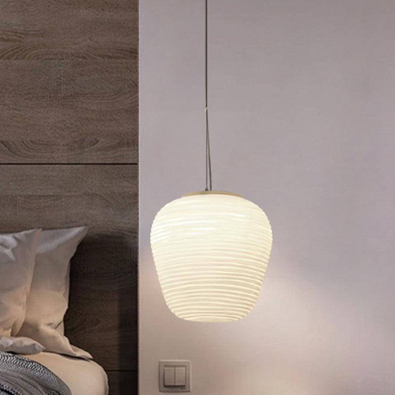 Lampada a sospensione per soffitto - Lampada moderna in vetro rigato