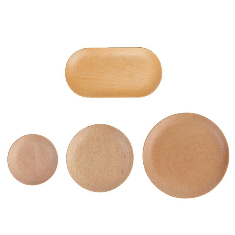 Set de 4 bandejas rústicas de madera