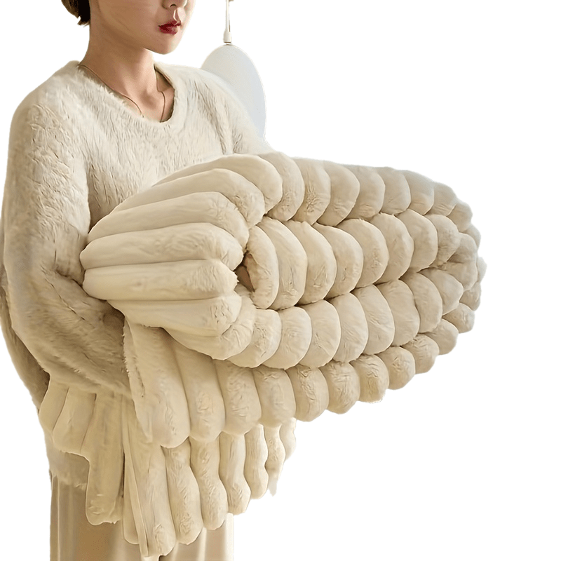 Coperta Comfort Tradizionale in Pile Doppi Strati, Coperta in Pile per Tutte le Stagioni con Tessuto Non Tessuto, 100% Poliestere, Versatile e Lavabile, Ideale per Aria Condizionata, Viaggi e Siesta