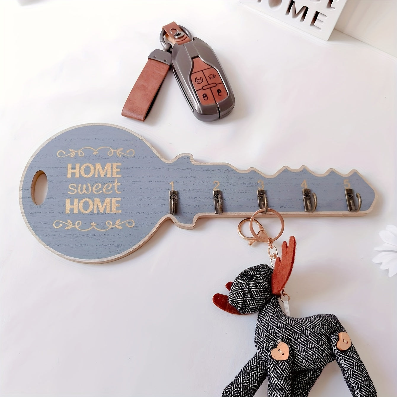 RusticHook - Retro Wand Decoration Floating Shelves with Key Hooks