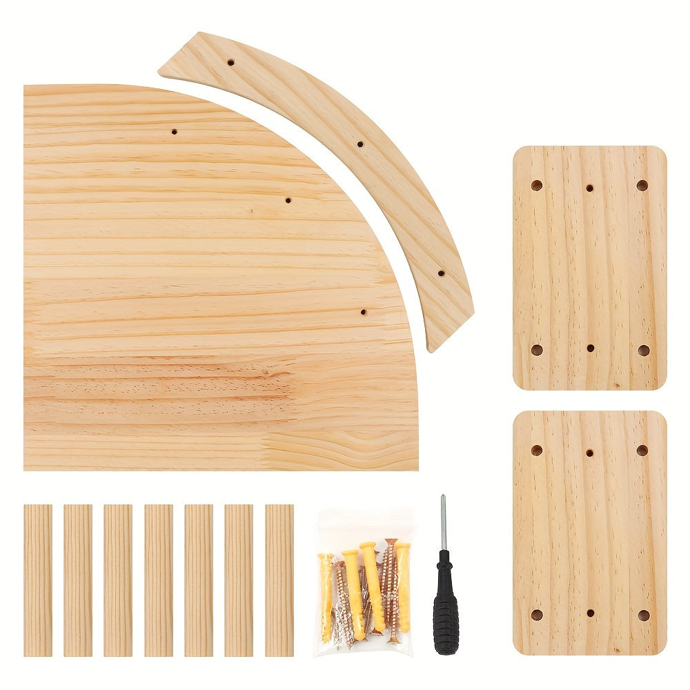 CatWall - Wooden Cat Wall Shelf with Scratching Post Tower and Wall Stairs