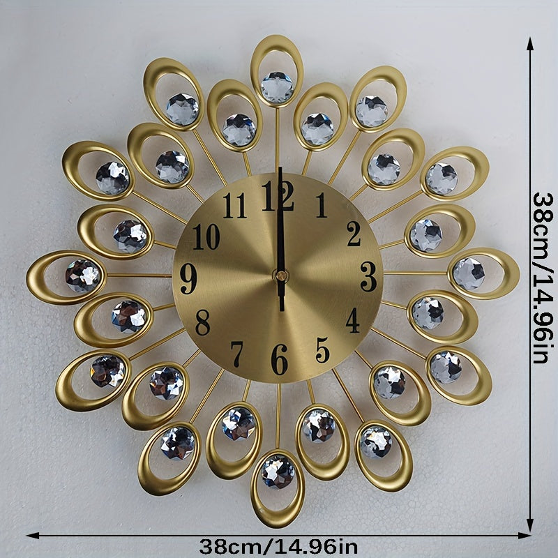 Reloj de pared metálico moderno y silencioso