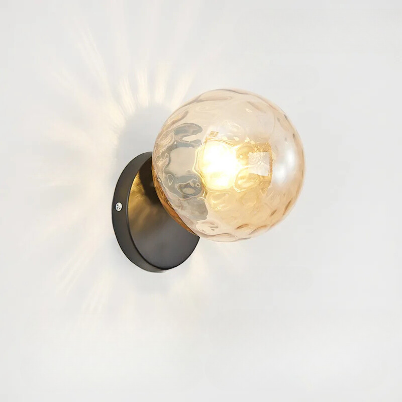GoldLicht - Modern Golden Wall Lamp with Glass Globe