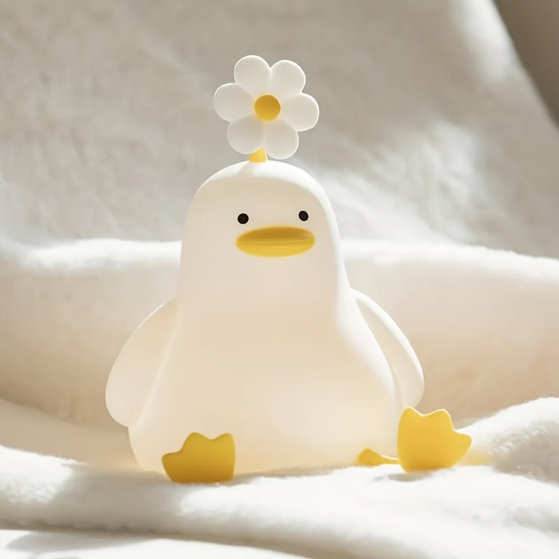 BloomDuck - Silicone Dimmable Night Light with Flip Control