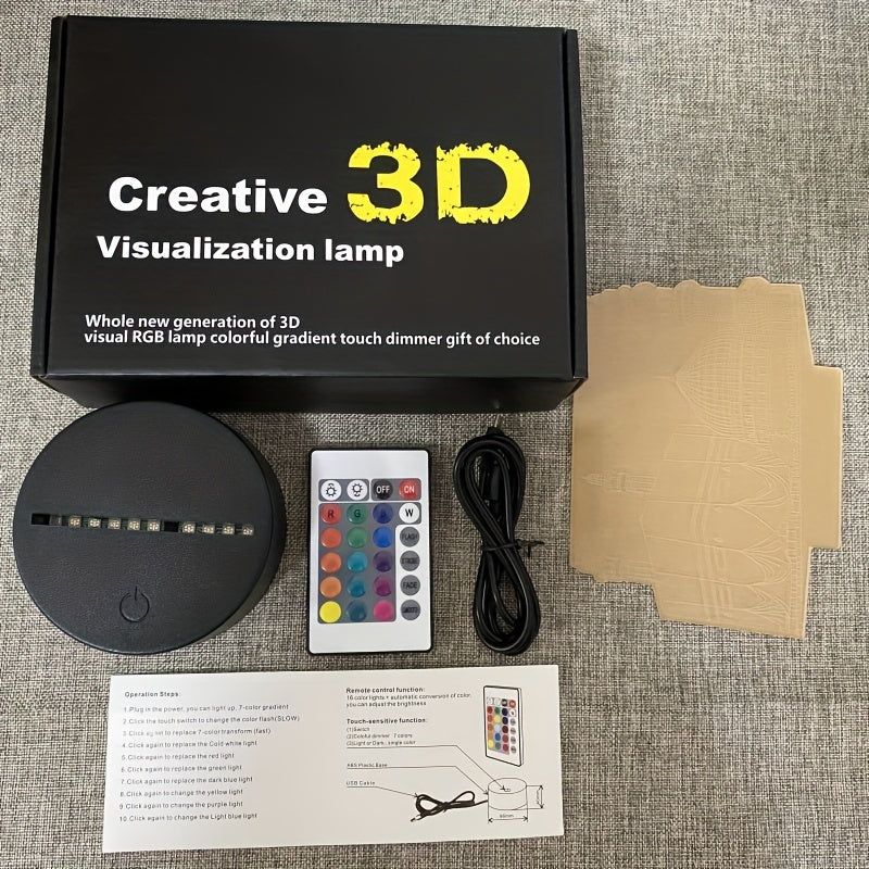 DecoLight - 3D Night Lamp with Remote Control and 16 Colors