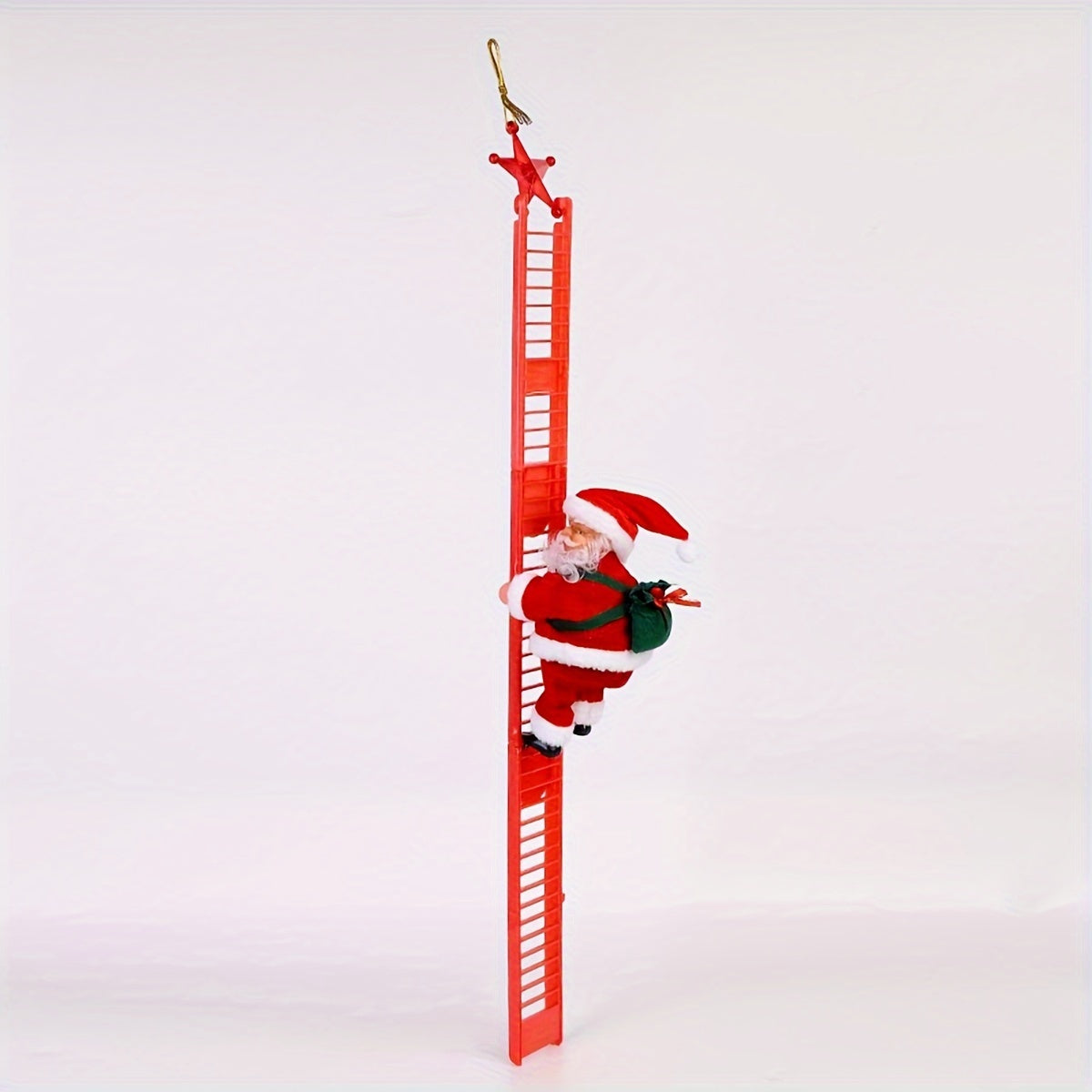 SantaLadder - Singing & Climbing Santa Claus Battery-Operated Decoration Set