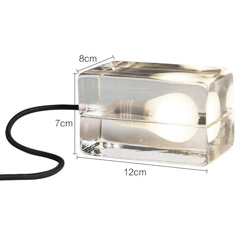 GlowCrystal - Transparent Table Lamp – Modern Lighting for Stylish Interiors