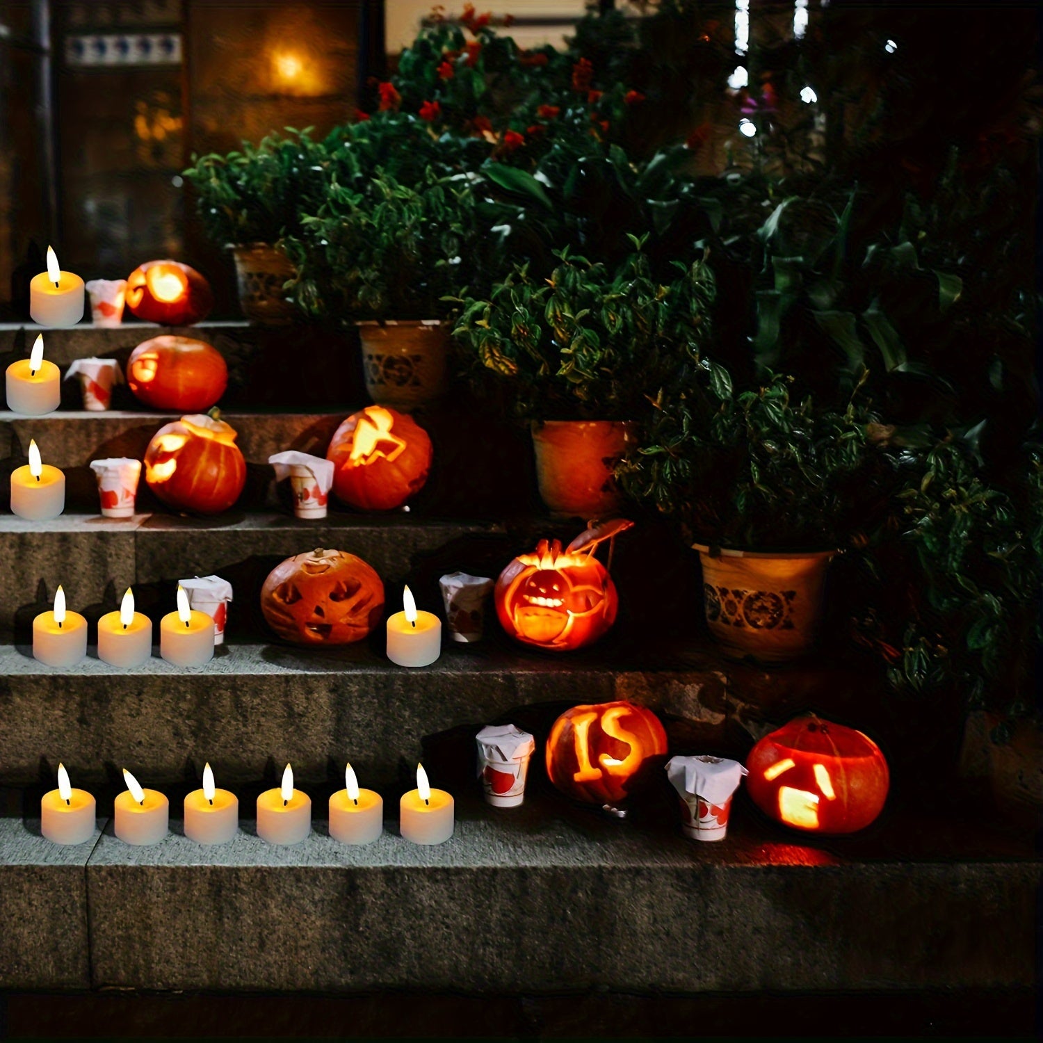 Pack de 6 velas LED para té con control remoto – Velas románticas y parpadeantes para el Día de San Valentín