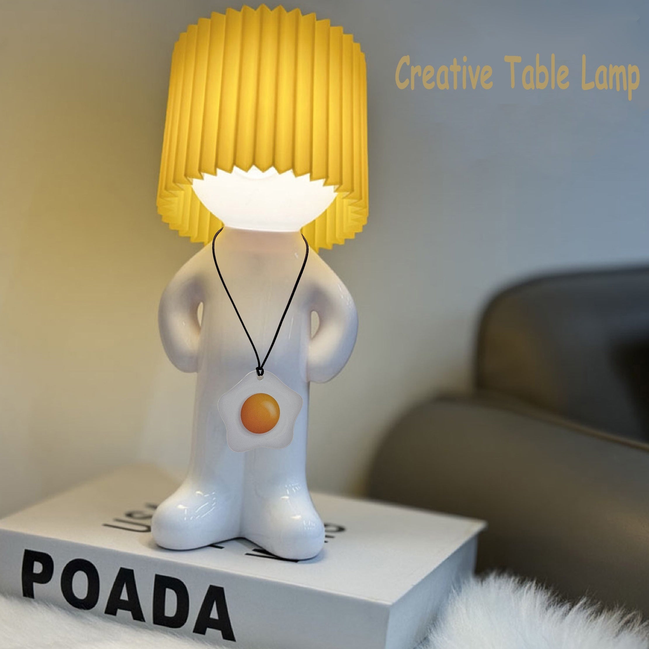 GlowCraft - Candeeiro de Mesa Regulável em Acrílico com Iluminação LED e Controlo por Botão Pressão