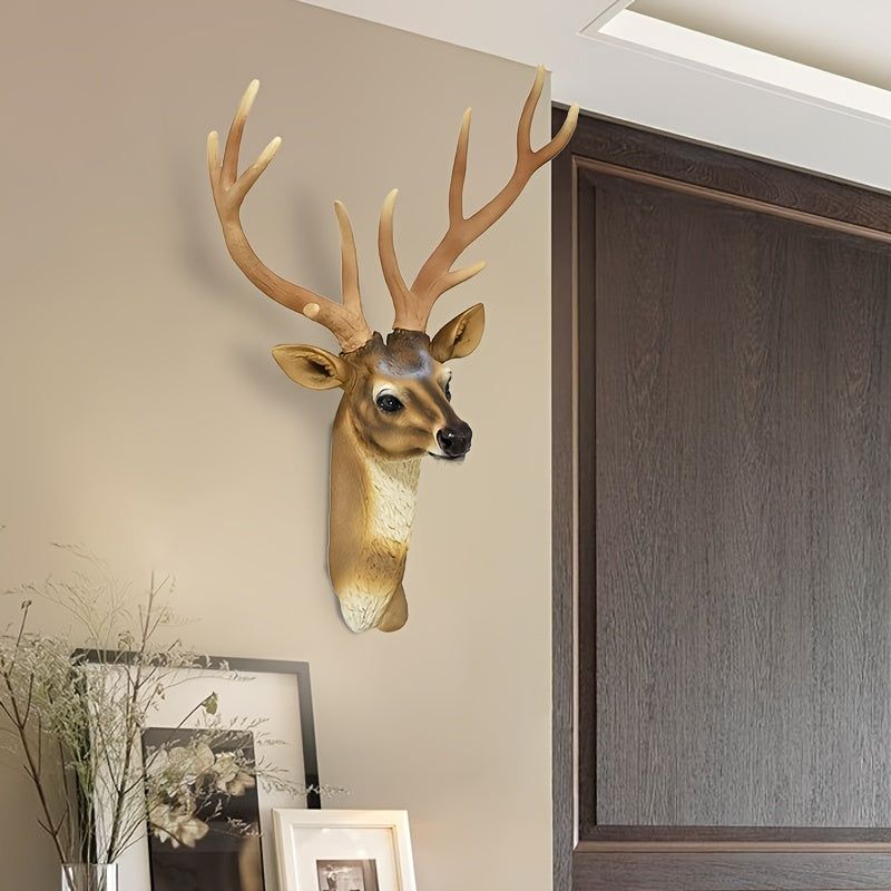 DeerSculpt - Vintage Hars Hertenkop Wandkunst